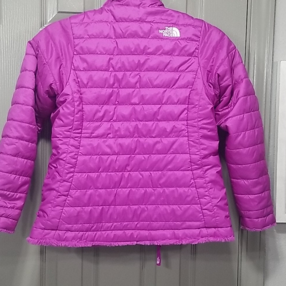 Girls North Face Reversible Coat - Picture 3 of 3